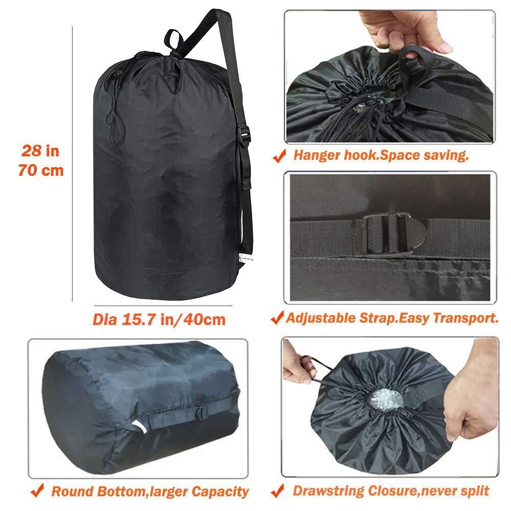 2 Pack Washable Laundry Bag With Strap Laundry Backpack With Drawstring Combined