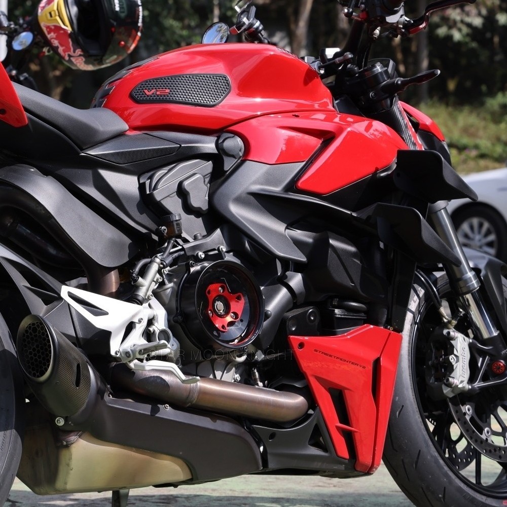 For Ducati 1199 1299 959 Panigale CorSe Streetfighter V2 Clear Clutch Cover