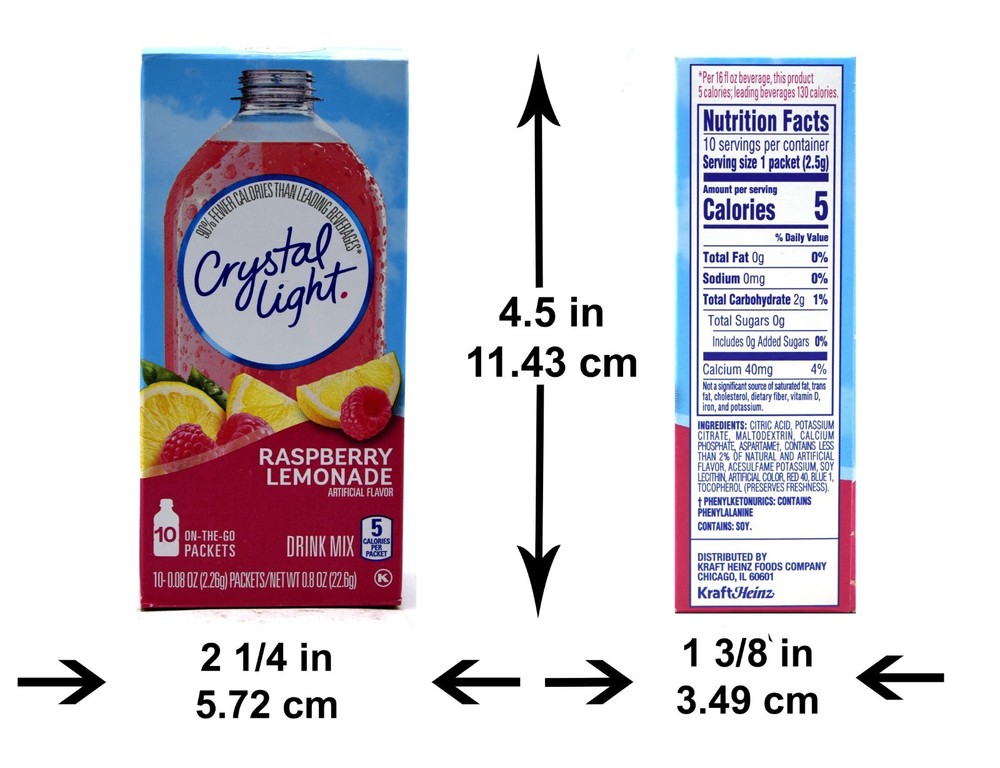 4 10-Packet Boxes Crystal Light Raspberry Lemonade On The Go Drink Mix