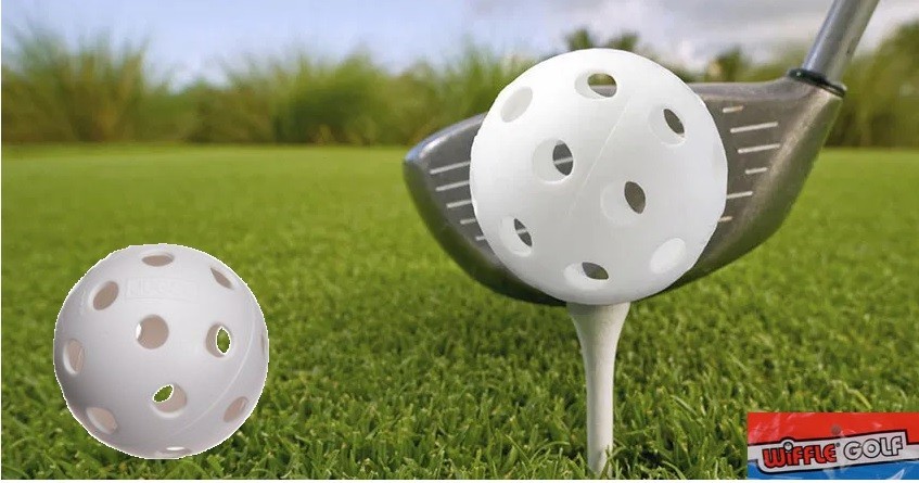 24 WIFFLE® Golf Balls Plastic Practice Poly Golf Balls White Bulk