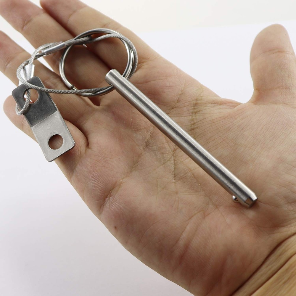 Quick Release Pin, Diameter 1/4"(6.3mm), Total Length 3"(76mm), Effective Len...