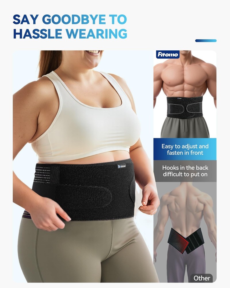 Abdominal Binder with Pressurized Strap & 3D Pad for Umbilical Hernia Support...
