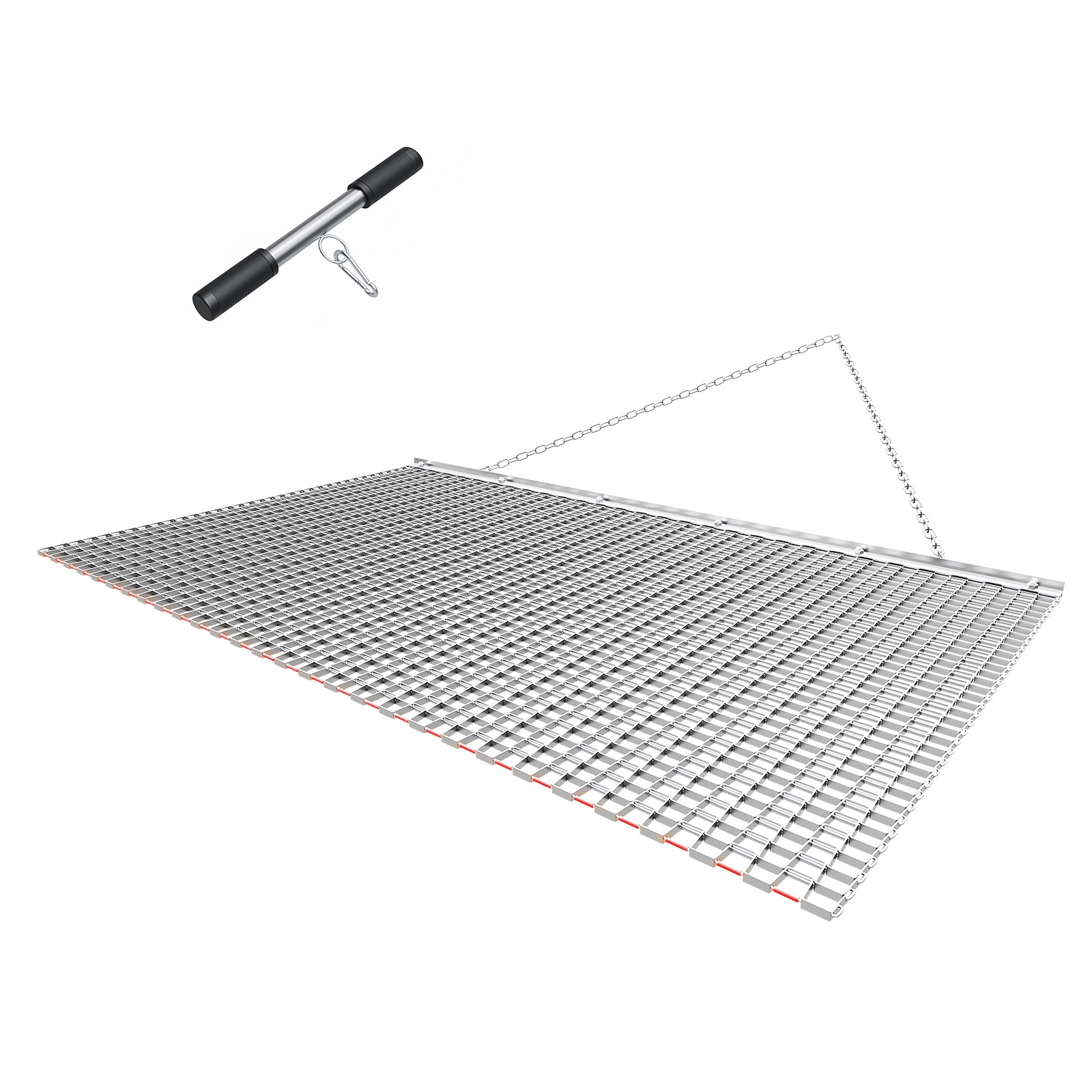 Uimoso 5 x 3 ft Chain Harrow Rake for ATV, UTV, and Tractor Use