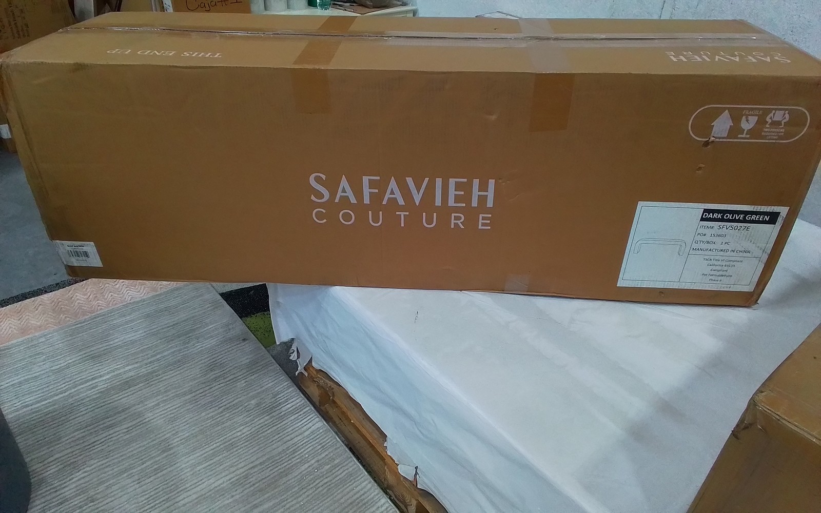 Safavieh CARALYNN UPHOLSTERED BENCH, Reduced Price 2172780592 SFV5027E