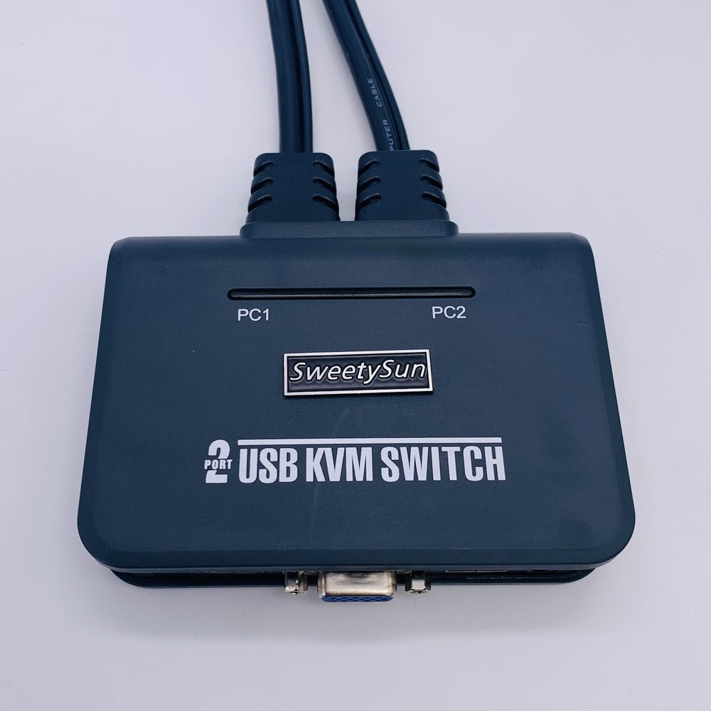 SweetySun 2 Port USB KVM Switch Box Only - Missing Plug in Play Switch Button