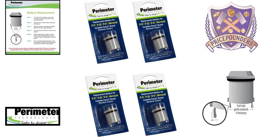 4-Pack Lithium Battery Replacement for Invisible Fence Collar Systems