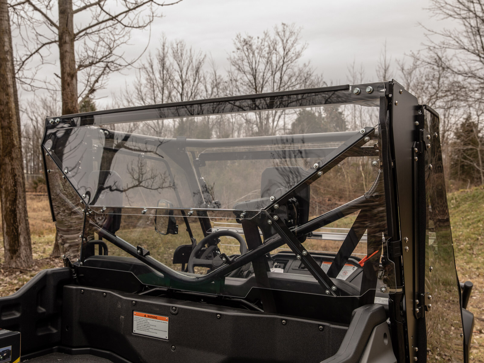 SuperATV Light Tint Rear Windshield for Honda Pioneer 1000 (2016+)