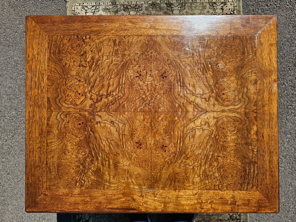 Altavista Lane Burled Walnut Rustic End Side Table 1950's