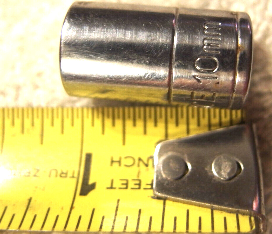 10 MM task force 1/4" dr,6 pt socket tool VTG 10 mm,chrome
