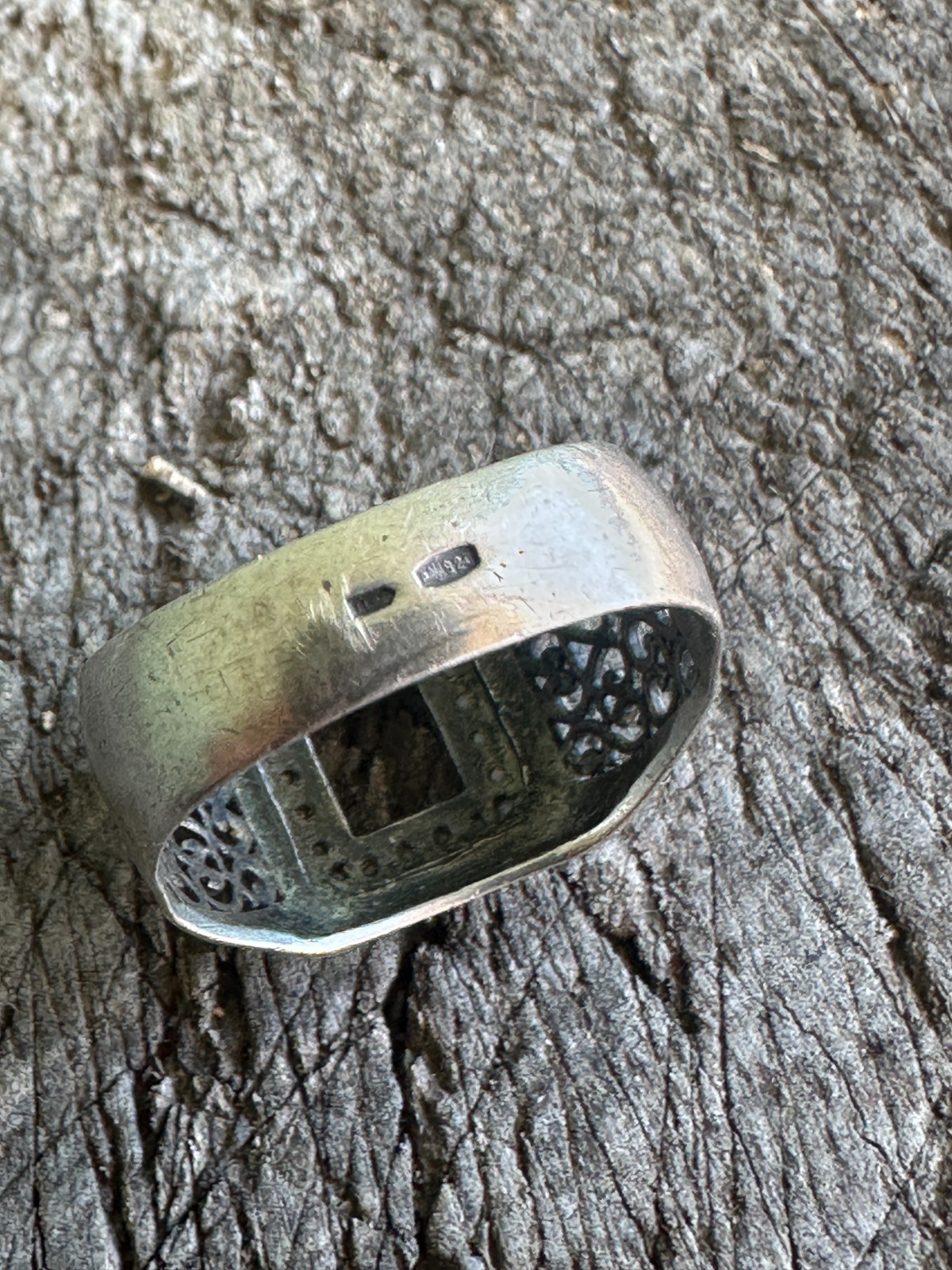 RUSSIA army soldier talisman amulet SILVER 925 ring cross Jesus save WAR