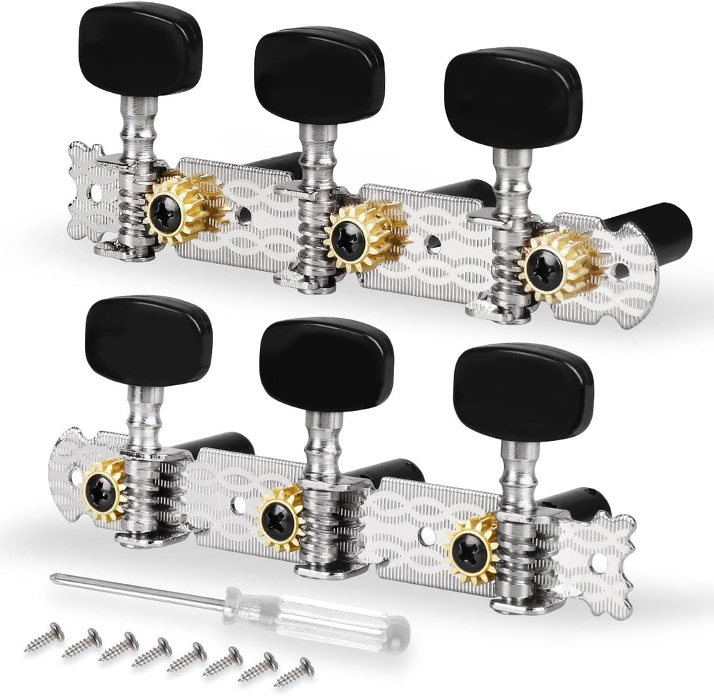 Classical Guitar Tuners 6 Strings Tuning Keys Pegs with Tools Screwdriver, Guita