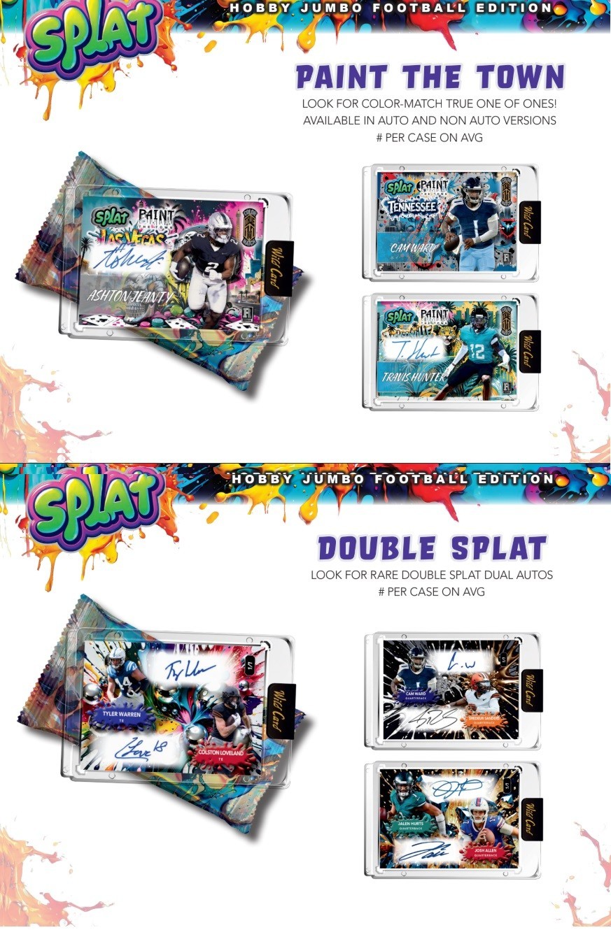 2025 WILD CARD SPLAT FOOTBALL FACTORY SEALED HOBBY JUMBO BOX