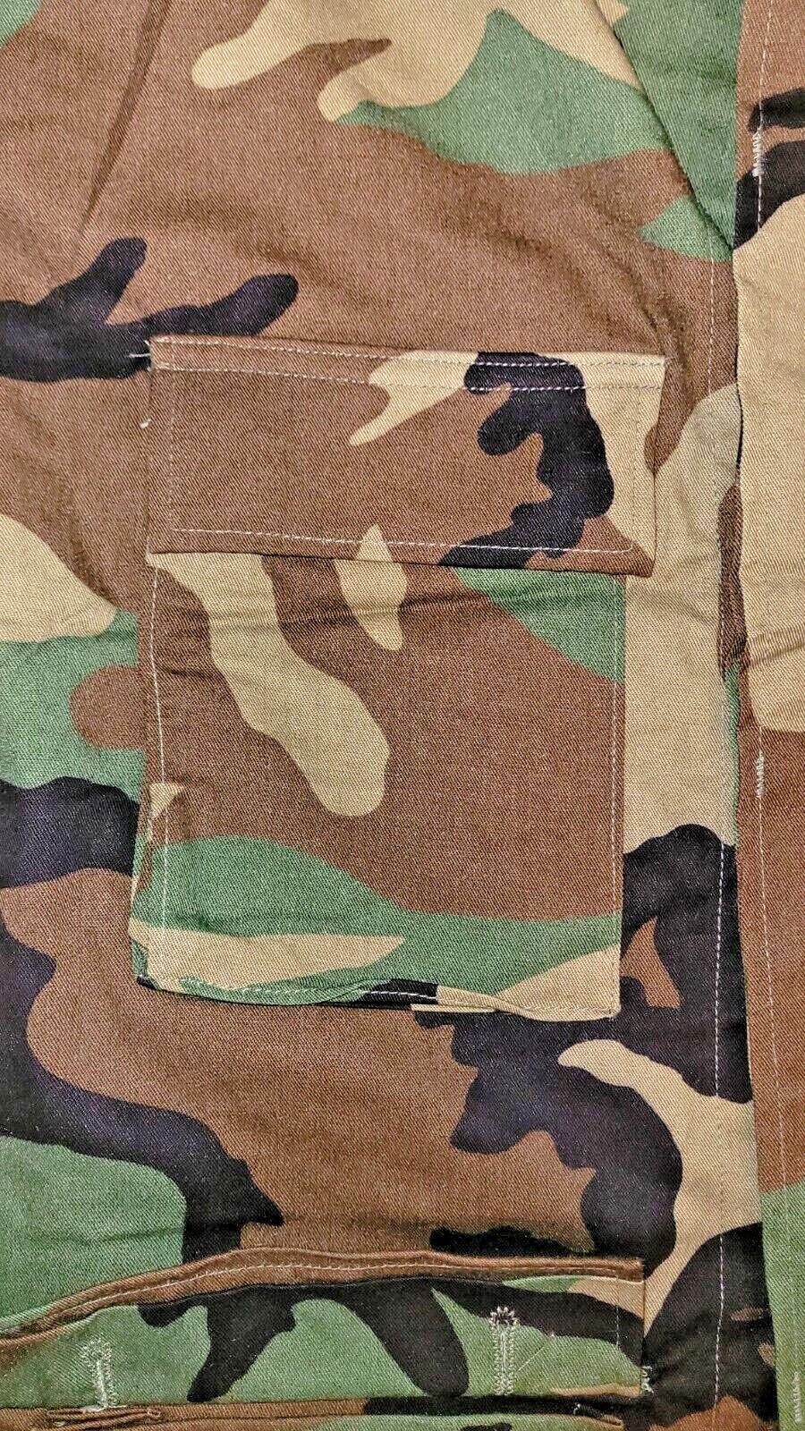 WOODLAND BDU SHIRT COMBAT COAT LARGE REGULAR NOS WITH TAG DATED 1994