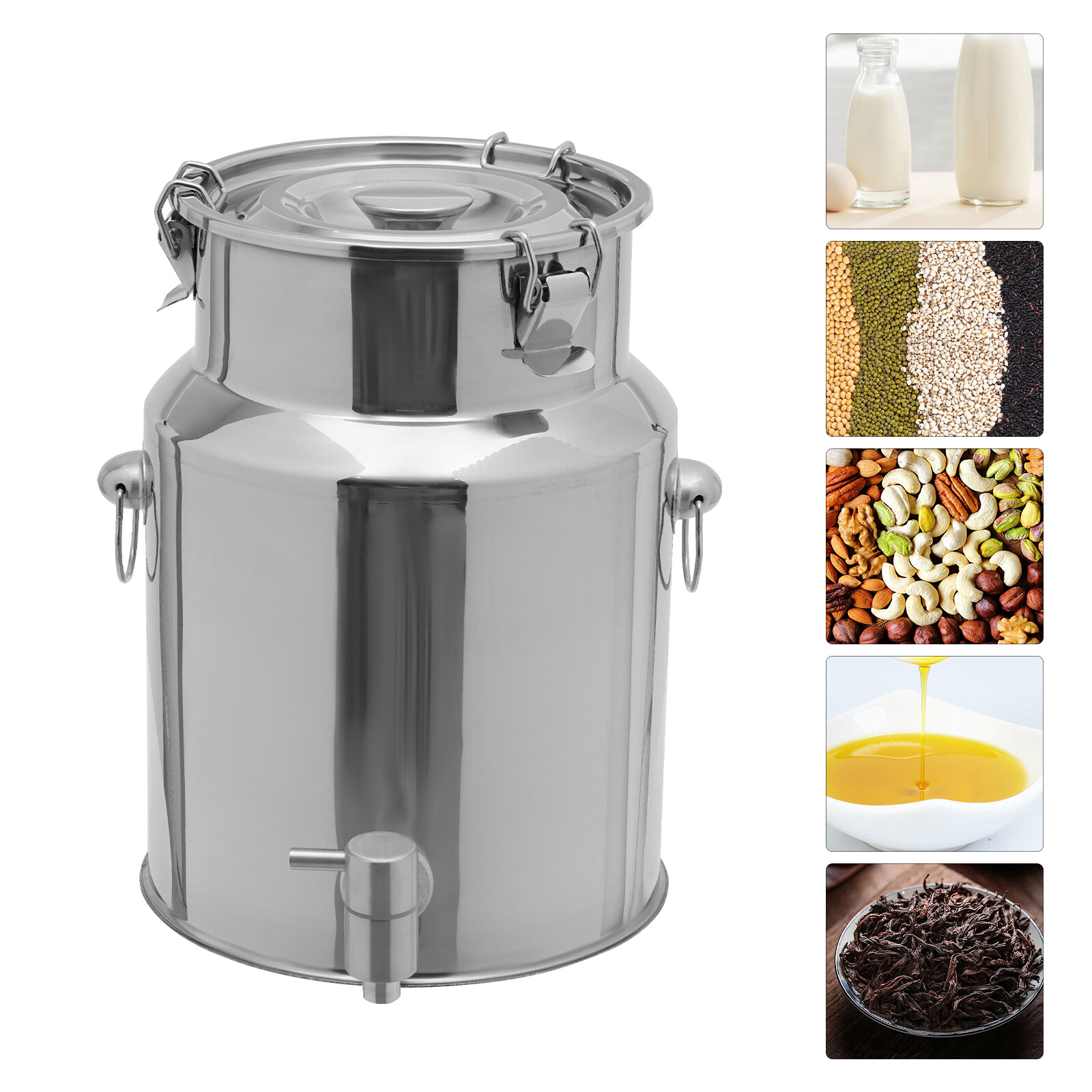 Beverage Drink Dispenser 304 Stainless Steel Milk Can Milk Transport Barrel