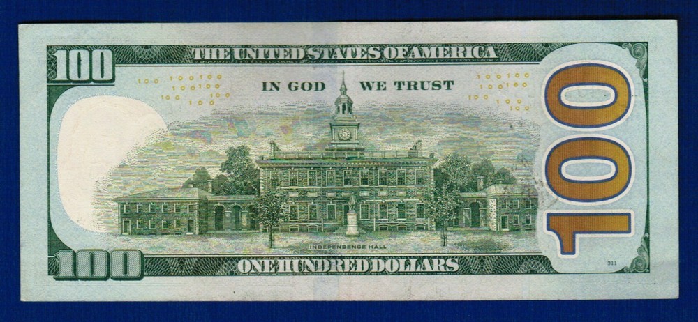 2009A $100 STAR Replacement Note - S/N LA04358905 - Printing Error
