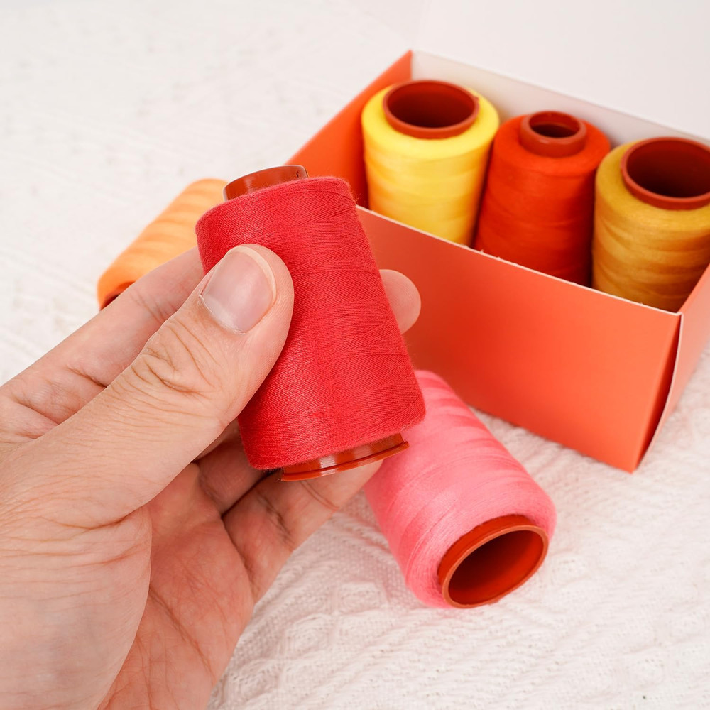6 Pcs Sewing Thread, All Purpose Sewing Thread, 6 Spools Assorted Colors Each 80