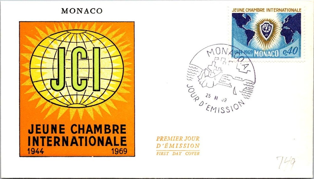 Monaco SC# 749 FDC 1969 Junior Chamber International - A02683