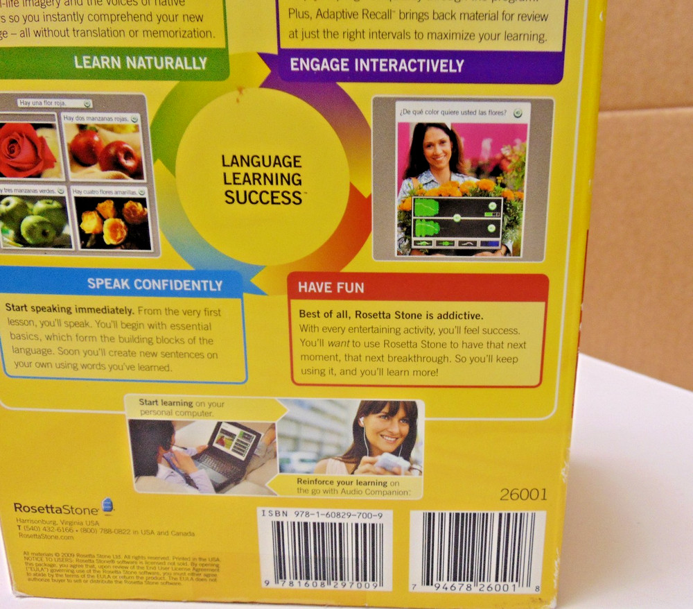 Rosetta Stone German Deutsch Version Level 1-5 CD Audio Disc Headset Slipcase