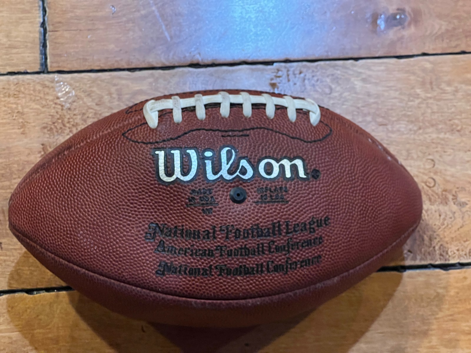 LARRY BROWN SIGNED OAKLAND RAIDERS GAME USED WILSON FOOTBALL (FROM EQUIP MANAGER