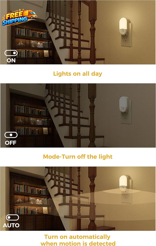 Motion Sensor Night Light 2Pack Motion Activated Night Light Night Lights Plug