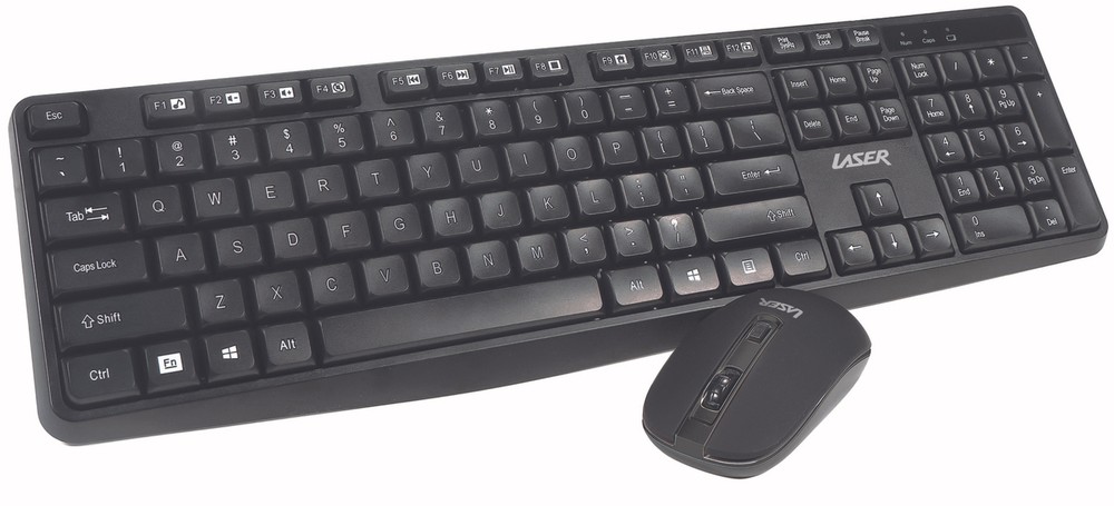 Laser Multimedia Wireless Keyboard and Mouse Combo