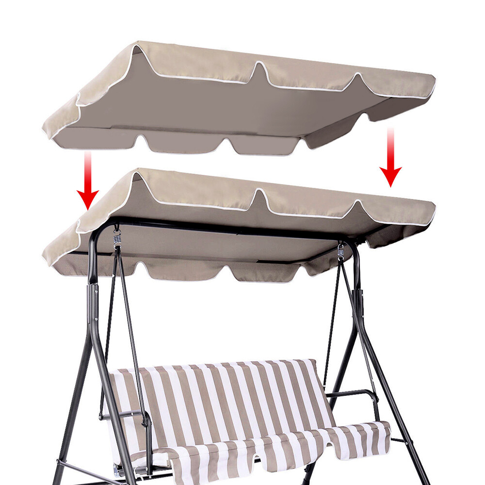 Swing Top Cover Canopy 300D Replacement Garden Patio Outdoor 66x45 75x52 77"x43"