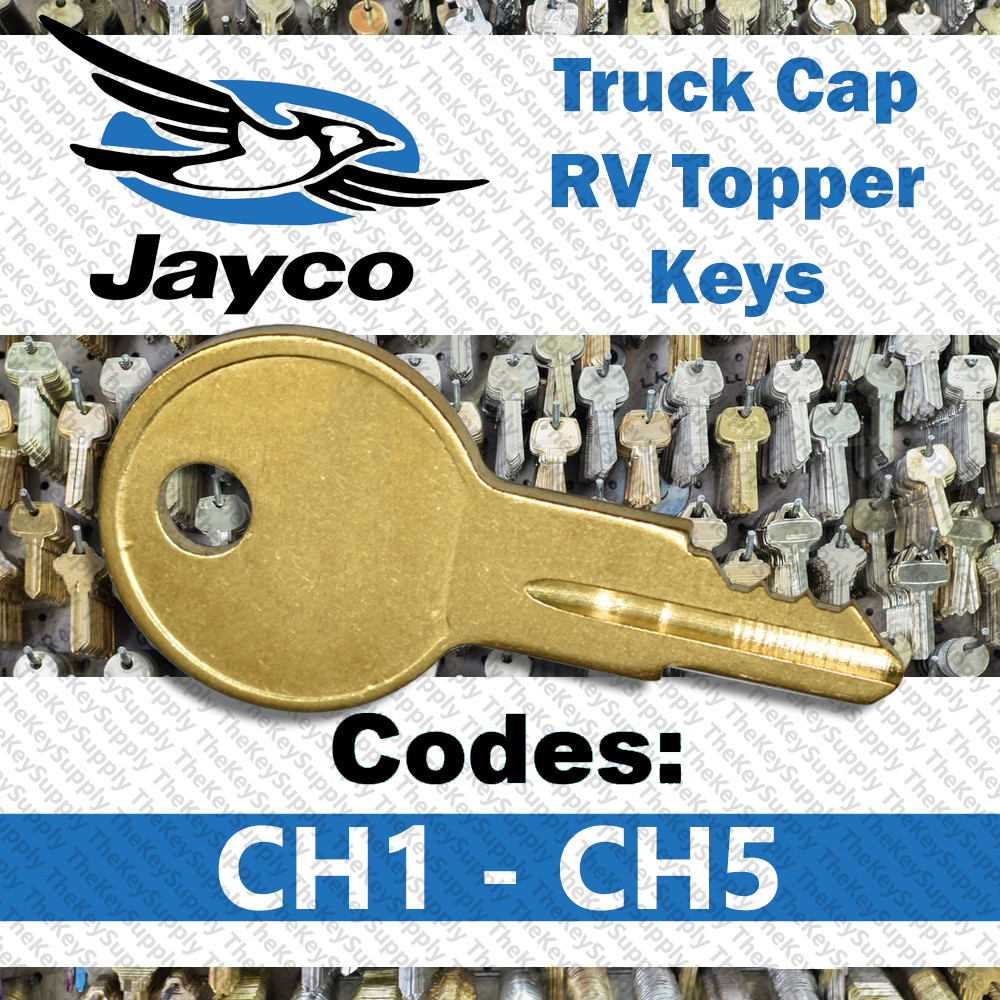 Jayco Truck Cap RV Replacement Key Cut to Code CH1 - CH5