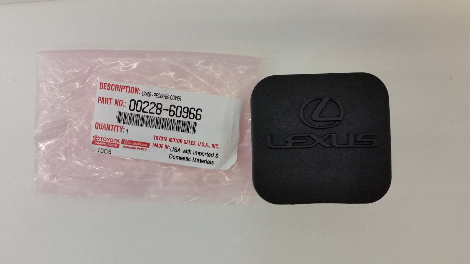 LEXUS OEM FACTORY TOW HITCH COVER PLUG 00228-60966