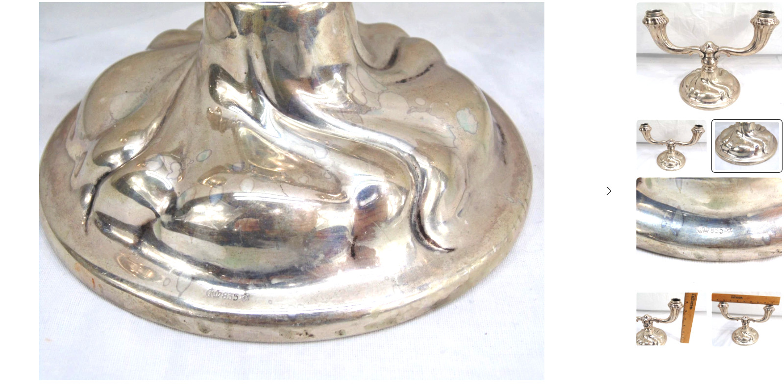 ✡REAL Jewish German ANTIQUE RARE SHABBAT judaica silver candle holder candelabra