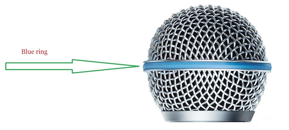 5 PCS Rubber Blue Ring Fit for ,Beta58/Beta58A Microphone Grilles