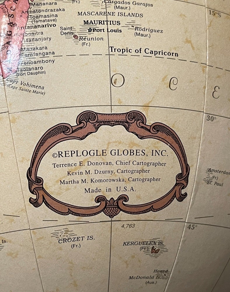 Vintage Replogle Globe World Classic Series 12 inch Diameter