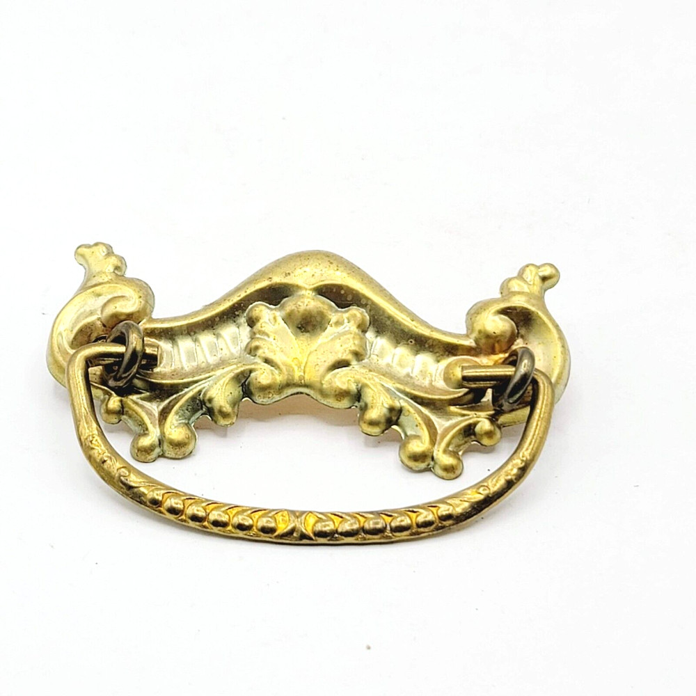 Vintage Brass Drawer Bail Pull Salvage Hardware Reclaimed 3"