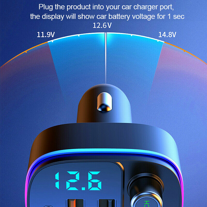 Bluetooth Car Adapter FM Transmitter USB AUX Radio Handsfree MP3 Player For Car