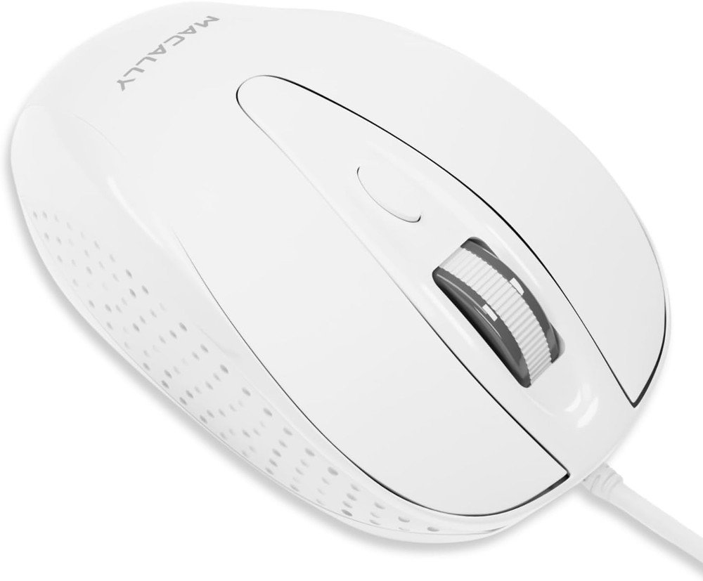 USB Wired Mouse with 3 Button, Scroll Wheel, & 5 Foot Long Cord, USB Mouse for L
