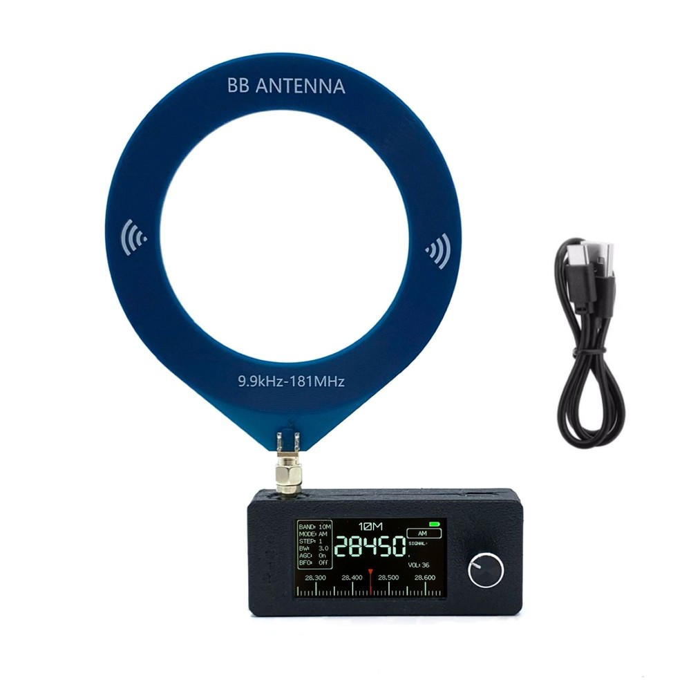 Pocket SI4732 Radio All Band Receiver Loop Antenna LSB USB AM FM Rechargeable