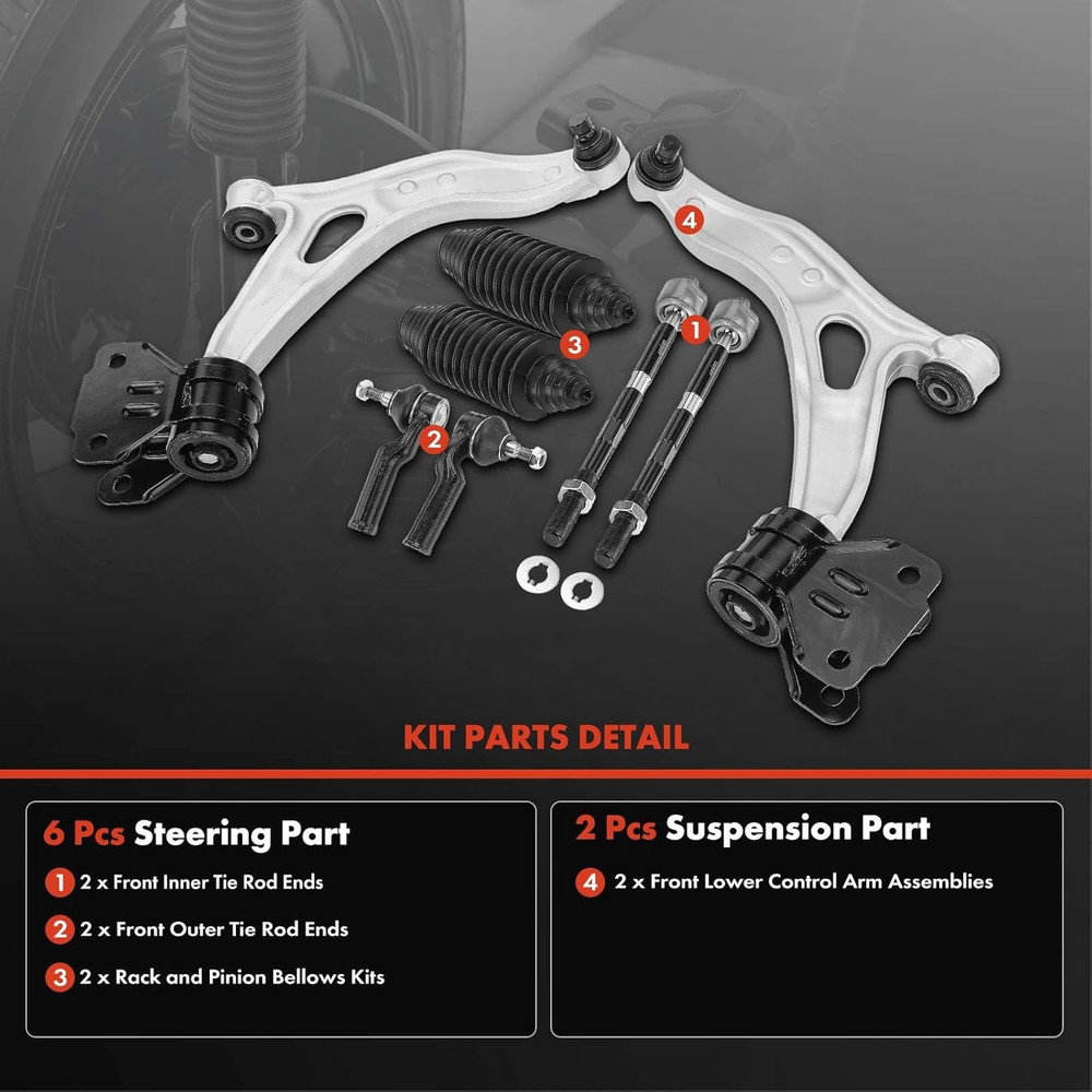 2012-2018 for Ford Focus 2013-2018 C-Max Front Suspension Kit – Compatible Repla