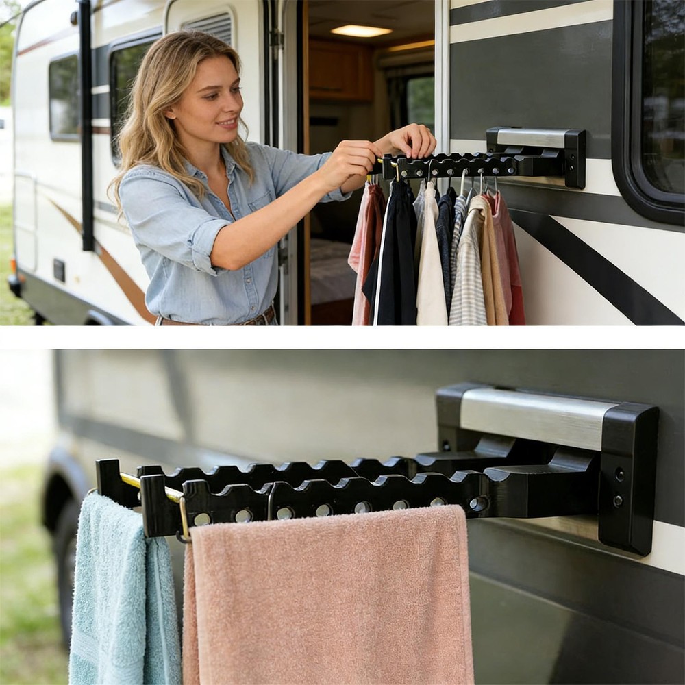 Portable Clothes Drying Rack 2 Pieces Quick Installation Hanger