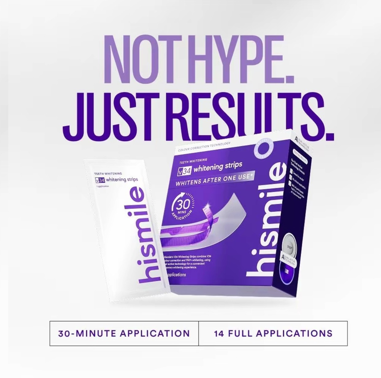 Hismile V34 Whitening Strips, Teeth WhiteningStrips, Purple Tooth Whitening