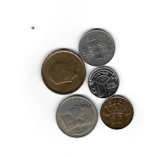 5 Coins from Belgium