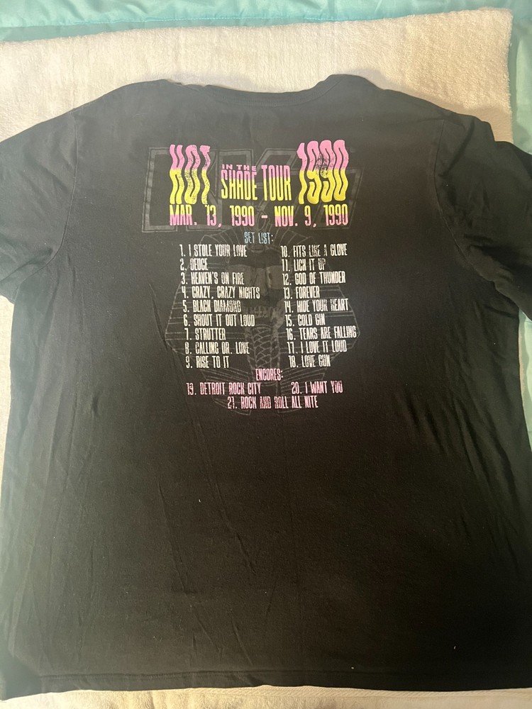 Vintage 1990's KISS Hot In The Shade Tour Black T-Shirt Men's / Women's L / XL