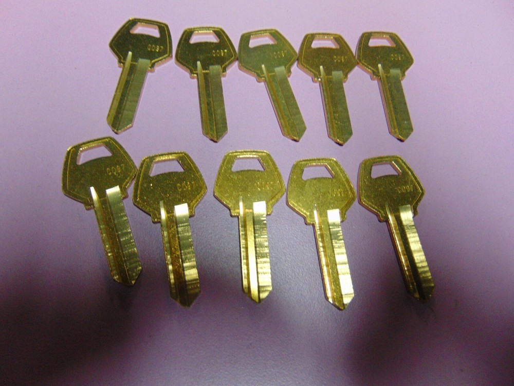 10  KEYS   CORBIN   CO 97  KEYS BLANKS UNCUT       LOCKSMITH