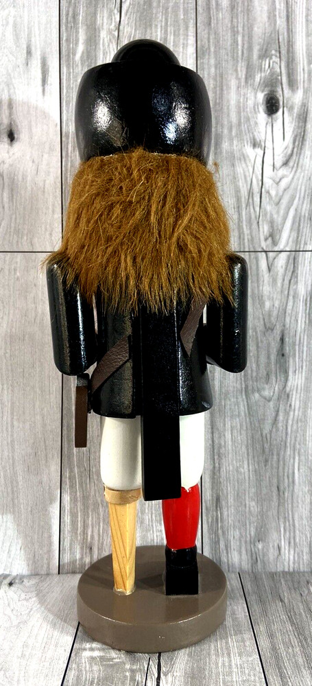 Vintage Pirate Nutcracker Beachcomber Peg Leg Eye Patch Nautical Decor 11" Wood