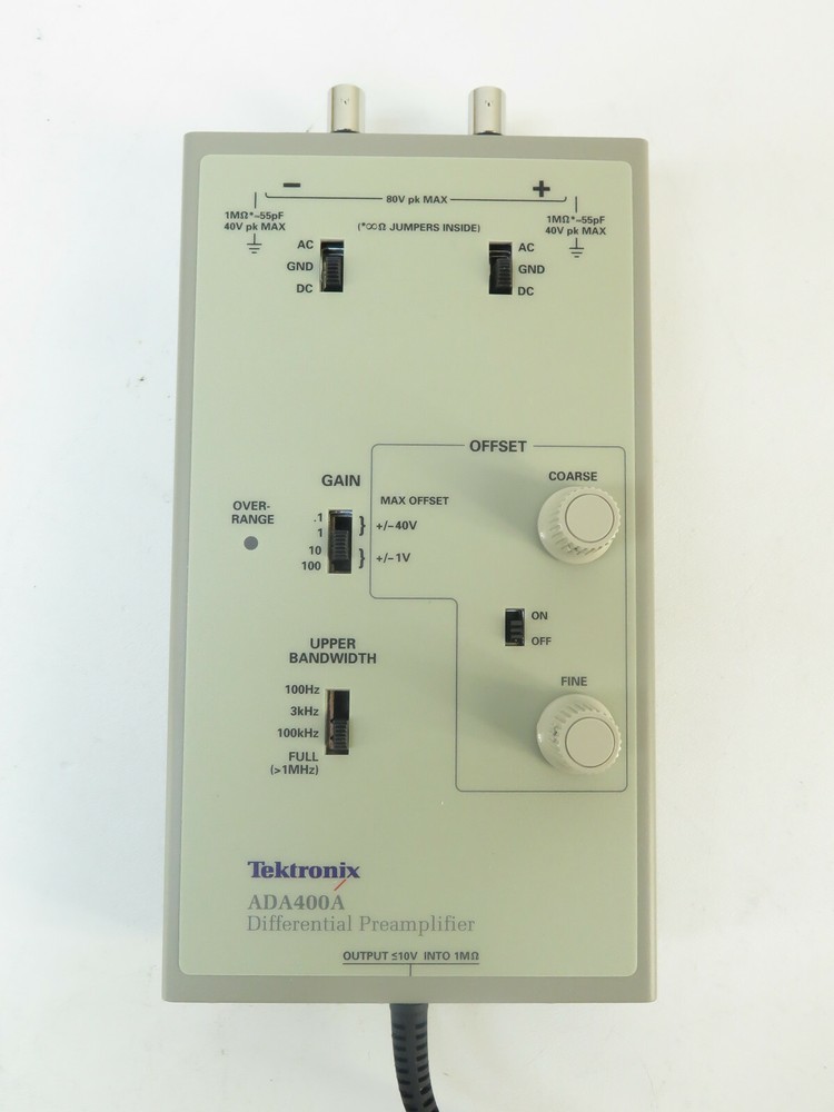 Tektronix ADA400A 100X, 10X, 1X, 0.1X Low Voltage Differential Probe