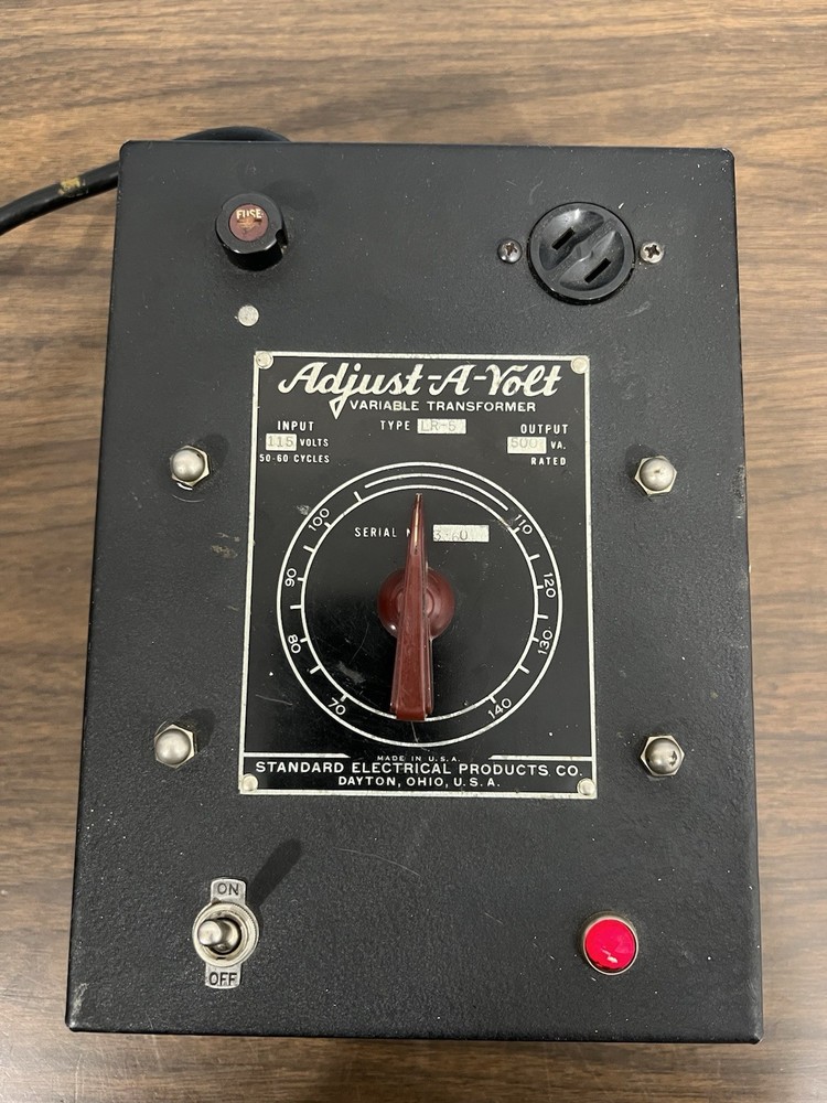 Standard Electrical Products ADJUST-A-VOLT Variable Transformer 140V max. 500 VA