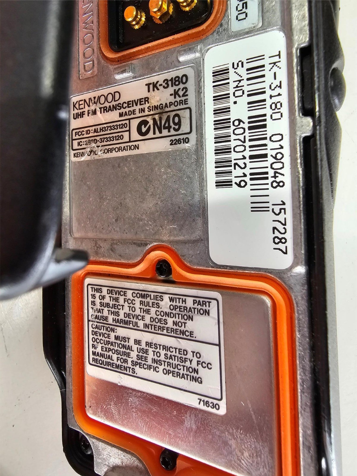 Kenwood TK-3180-K2 TK3180-K2 UHF 400-470 Mhz 5W 500+ Ch Ltd Keypad