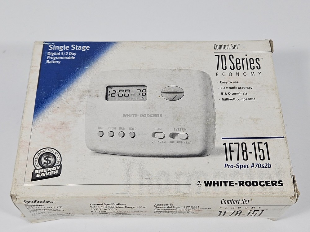 1F78-151 White-Rodgers Single Stage Programmable Thermostat