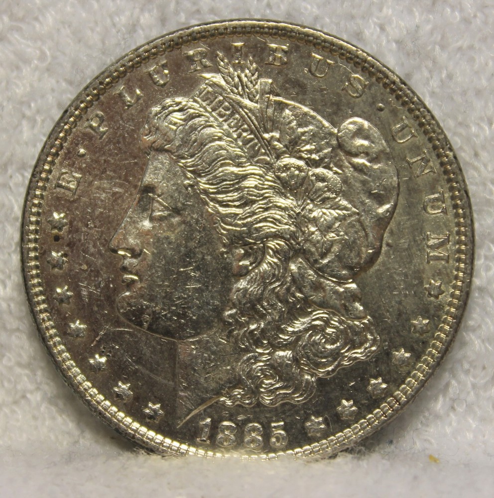 1885 uncirculated Morgan Silver Dollar