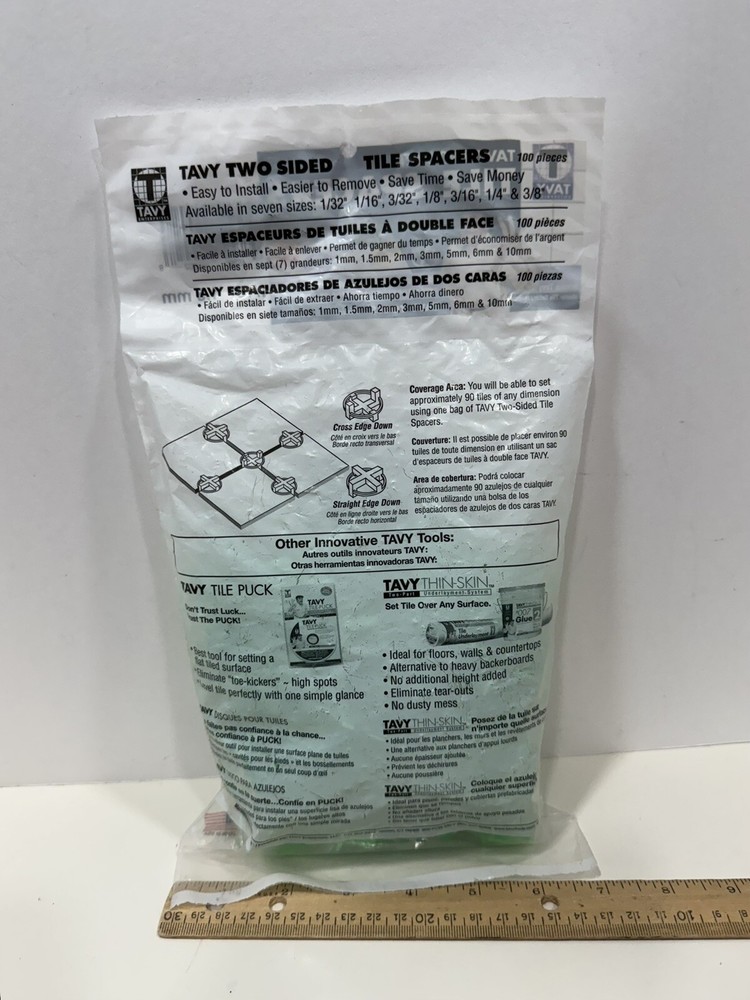 TAVY Two Sided Tile Spacers 1/16" 100pc Brand New