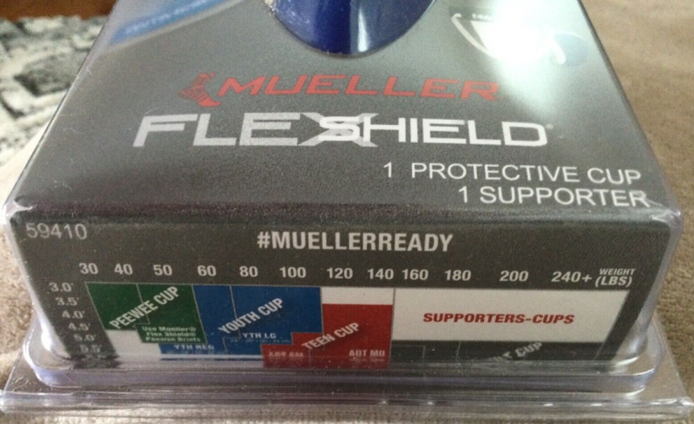 Mueller Youth Regular Athletic Supporter & Protective Cup w/Flexsheild 20”-24”