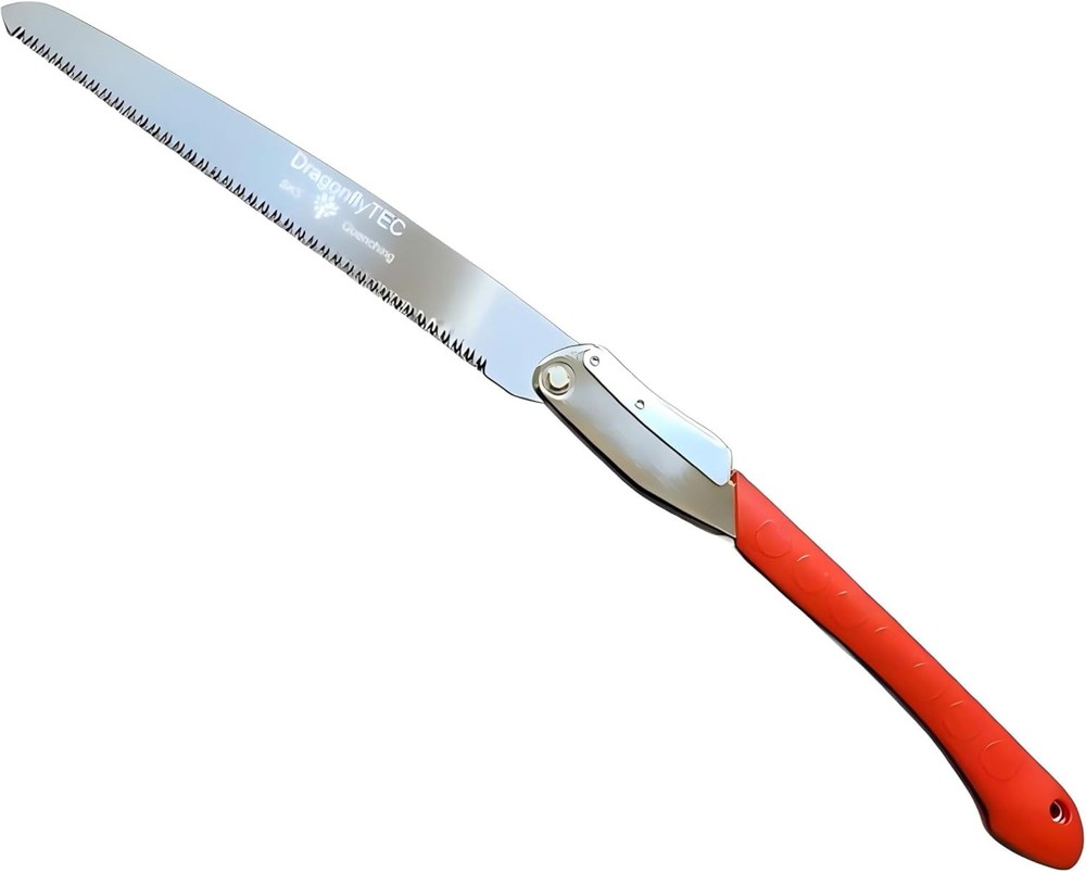Large Folding Saw:Extra-Long 14-Inch Blade Camping Saw for Extra Large, Red